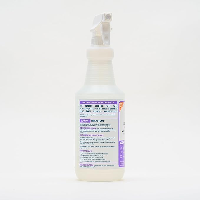 Wondercide - Indoor Pest Control Spray for Home and Kitchen - Ant, Roach, Spider, Fly, Flea, Bug Killer and Insect Repellent - with Natural Essential Oils - Pet and Family Safe — Rosemary 16 oz