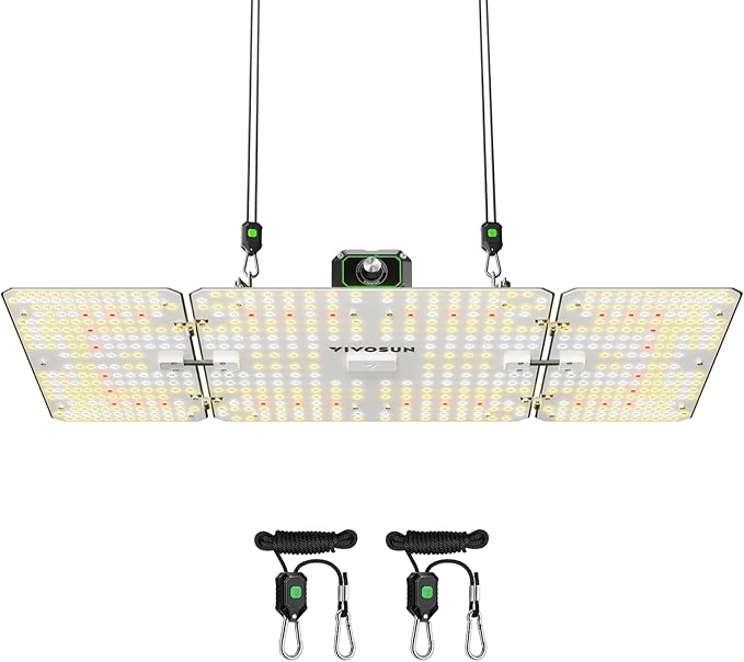 VIVOSUN VS2000 LED Grow Light with Full Spectrum Diodes & Brand Driver Dimmable Lights Sunlike for Seedling Veg & Bloom Plant Grow Lamps for 2x4/3x3 Grow Tent
