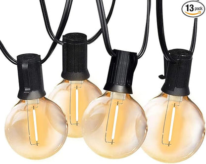 SUNTHIN Globe Outdoor String Lights, 27FT Patio Lights with 14 G40 Shatterproof LED Bulbs(1 Spare), Waterproof Hanging Lights String for Outside Backyard, Porch, Deck, Party, Garden