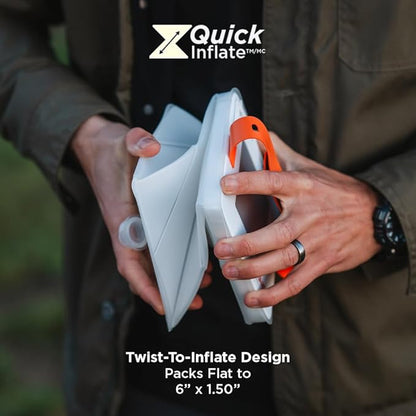 LuminAID Survivor Solar Lantern with Dual Phone Charger - Inflatable LED Lamp for Camping, Hiking and Travel - Emergency Light for Power Outages, Hurricane, Survival Kits