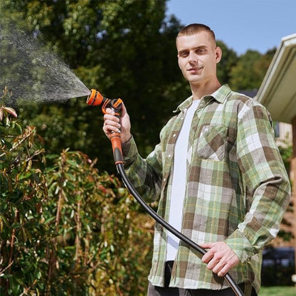 Giraffe Tools Garden Leader Hose 10ft x 5/8", Short Water Hose Heavy Duty, Flexible, Lightweight Hybrid Hose with Swivel Handle, Double Female Fittings, Burst 600 PSI