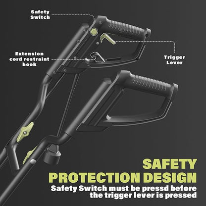 SOYUS 14 Inch Electric Tiller Cultivator 12 Amp Corded Tiller for Gardening, Garden Tiller with Folding Handle, 4 Steel Tines Wheeled Rototiller for Lawn Yard Soil Tilling