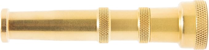 50-Pack 3-in-1 Multi-Purpose 5-inch Brass Twist Garden Hose Nozzle with Adjustable Spray Patterns and Shut-Off Valve