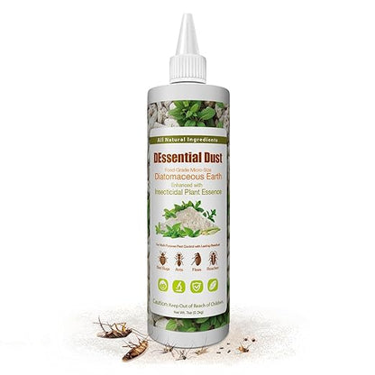 EcoVenger DEssential Dust, Kills Bed Bug, Roaches, Ants, Fleas, Crawling Insect Repellent, Food Grade Diatomaceous Earth Micro-Powder Triple Powered Peppermint/Lemongrass/Eucalyptus