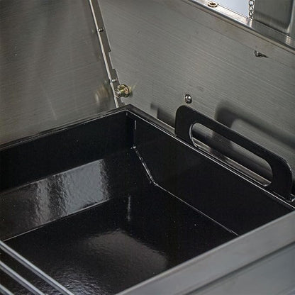 Ash & Ember 25W Stainless Steel BBQ Rotisserie Grill, 4 RPM Rotation Speed, Rated 125 LB for Large Game, Portable Electric Outdoor Roaster with Dual Prongs, Single Leg Bracket, and Spine Fork