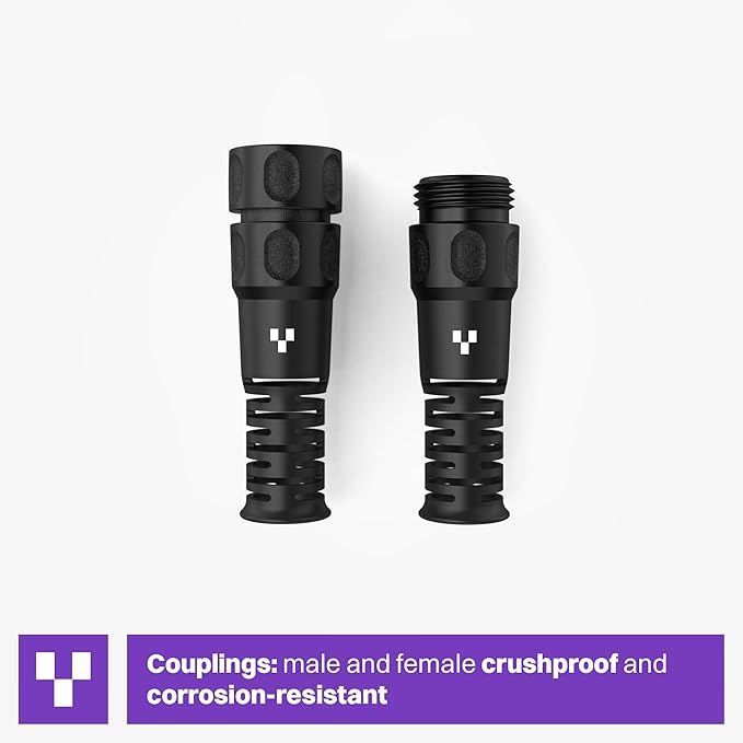 RELAX Expandable Garden Hose 100ft – Lightweight Hose with Anodized Aluminum Couplings & Spray Nozzle. Stylish Water Hose Ideal for watering Small Garden