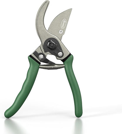 Scotts 2-Piece Pruning Tool Set – Includes 8 in. Bypass Pruning Shears for Live Plants and Soft Stems, and 7.5 in. Folding Saw for Cutting Thick Branches