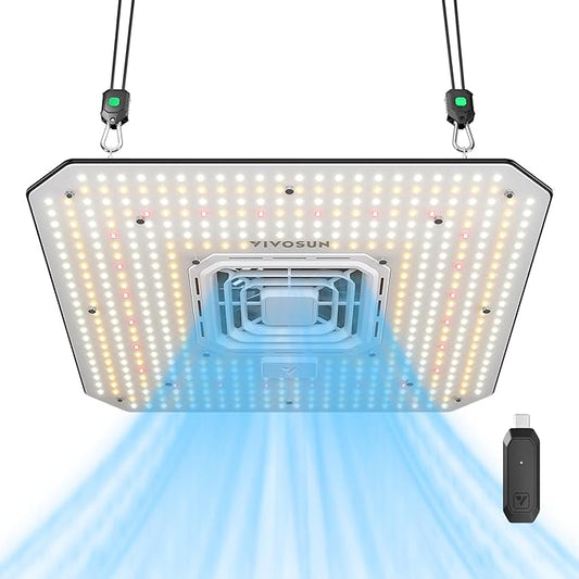 VIVOSUN AeroLight A150SE, LED Grow Light 150W with Integrated Circulation Fan & GrowHub Controller E25, Compatible with App and E42A, 2x4/3x3 Coverage, Establish an Intelligent Grow Environment