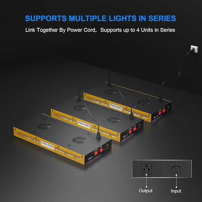 LED Grow Lights, Plant Light with Full Spectrum, Growing Lamps with Daisy Chain for Indoor Plants Seeding Vegs Flowers in 2x4 Grow Tent Greenhouse(270Watts)