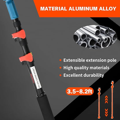 Pole Electric Pruning Shears with Portable Bag.Pole 1.6Inch Electric Pruner for Tree Trimming Pole Tree Trimmer with 1Pcs 2000mAh Batteries(Jovant)