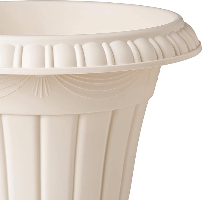 Arcadia Garden Products Classic Traditional Plastic Urn Planter Indoor/Outdoor