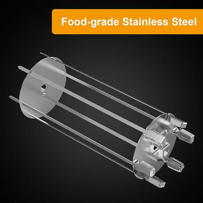 LS'BABQ Rotisserie Kabob Rods-BBQ Accessories for Napoleon Grill,Universal Rotisserie Shish-Kebab Skewer Set Fit Most Spit rods of Grills Rotisserie,Stainless Steel