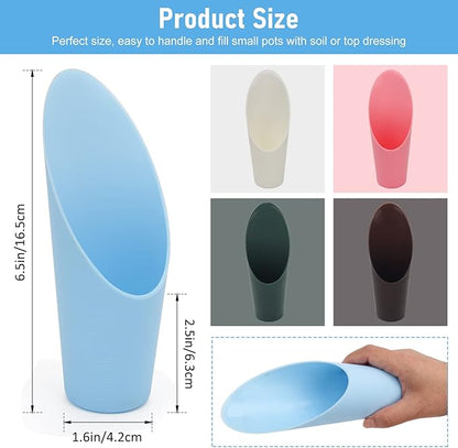 Coitak Bonsai Soil Scoops, 5 PCS Plastic Garden Soil Scoops, Colorful Small Soil Scoops, Gardening Tools