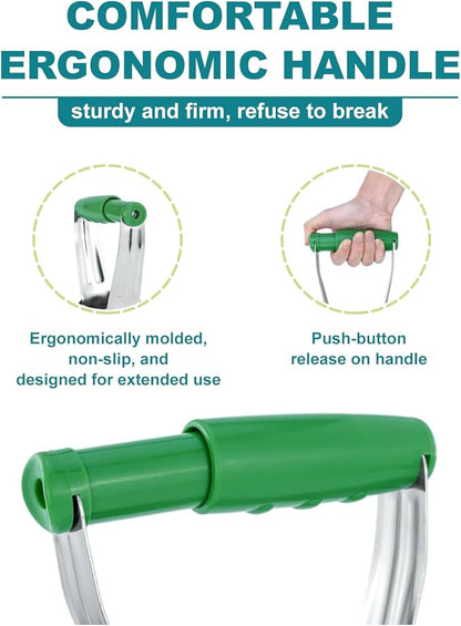 Bulb Planter Tool with Release Button&4Inch Measurements Tulip Planting Tool Bulb Transplanter Bulb Digger for Removing Soil and Planting Bulbs or Other Small Plants in Pots and Flowerbeds