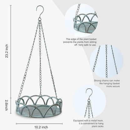Hanging Planters for Outdoors,Metal Hanging Baskets for Outdoor,Garden, Patio, Deck, Porch Decor