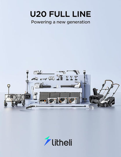 Litheli 20V Pole Saw Battery Powered for Tree Trimming, 8'' Electric Cordless Pole Chain Saw with 2.5Ah Battery for Tree Trimming 28ft/s Cutting Speed for Branch Cutting, Trimming, Pruning