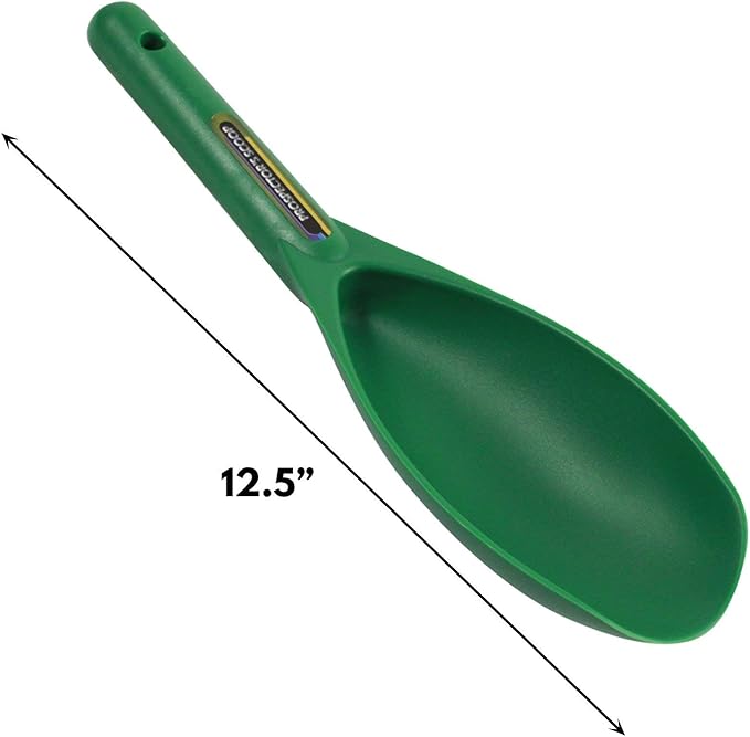 SE Green Prospector's Scoop - 12.5" Heavy-Duty Plastic Tool for Metal Detecting, Gold Panning, Treasure Hunting, and Gardening