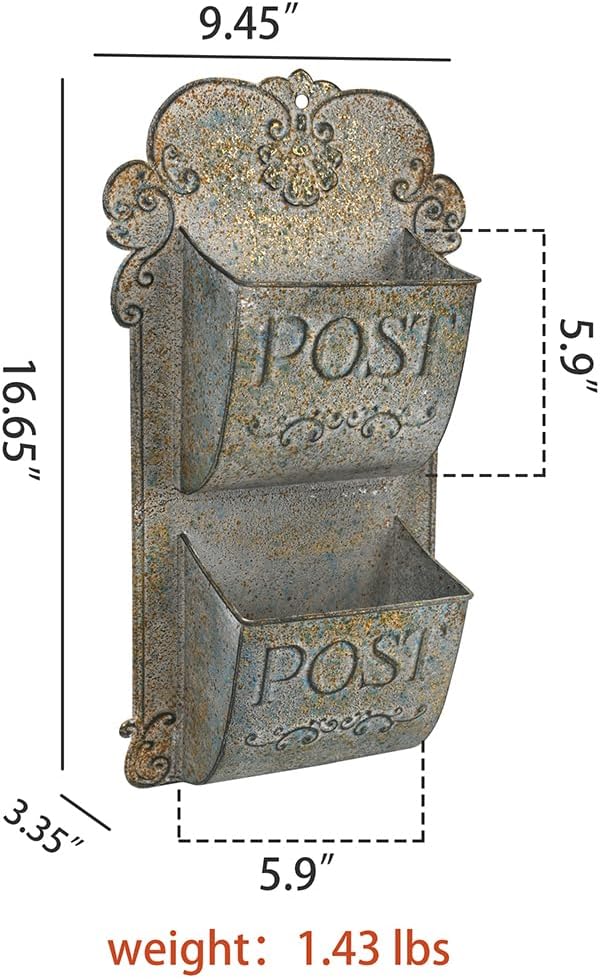 All Chic Metal Wall Planter Outdoor Wall Planter Rustic Wall Mount Planter Wall Hanging Planter Outdoor Wall Planter for Farmhouse Garden Decor