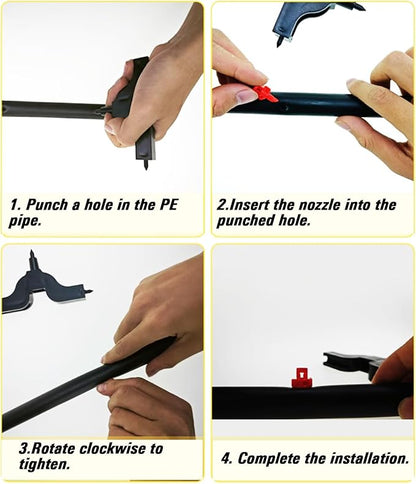 RONYOUNG 210PCS 360 Degree Misting Nozzle Irrigation, Sprinklers Sprayer for Garden Irrigation System, Micro Sprayer Refraction Automizing Drippers