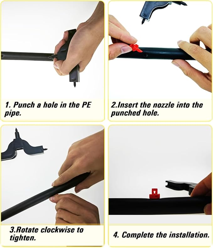 RONYOUNG 360PCS Drip Irrigation Emitters, Micro Sprinkler Heads Irrigation Misting Sprinkler Refraction Micro Sprayer Irrigation Misting Nozzles (90/180/360 Degrees)