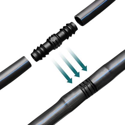 Maitys 8 Pieces 1/2 Inch Drip Irrigation Fittings Parts Soaker Hose Repair Kit Inline Barb Drip Irrigation Hose Connectors Plastic Tubing End Stop for Garden Lawn Sprinkler Systems(Joiner)