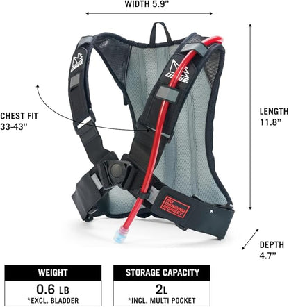 USWE Outlander Hydration Pack with Water Bladder, Hydration Backpack - Backpack for Cycling, MTB, Trail Running & More