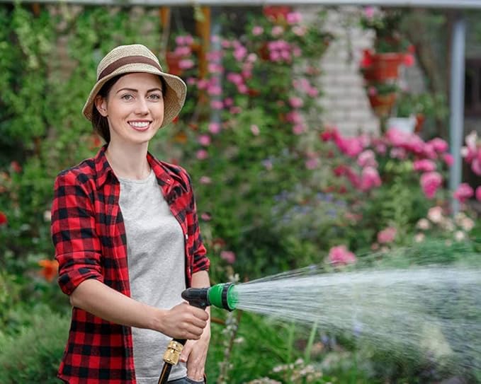 HQMPC Garden Hose Quick Connect Solid Brass Quick Connector Garden Hose Fitting Water Hose Connectors 3/4 inch GHT (4Sets)