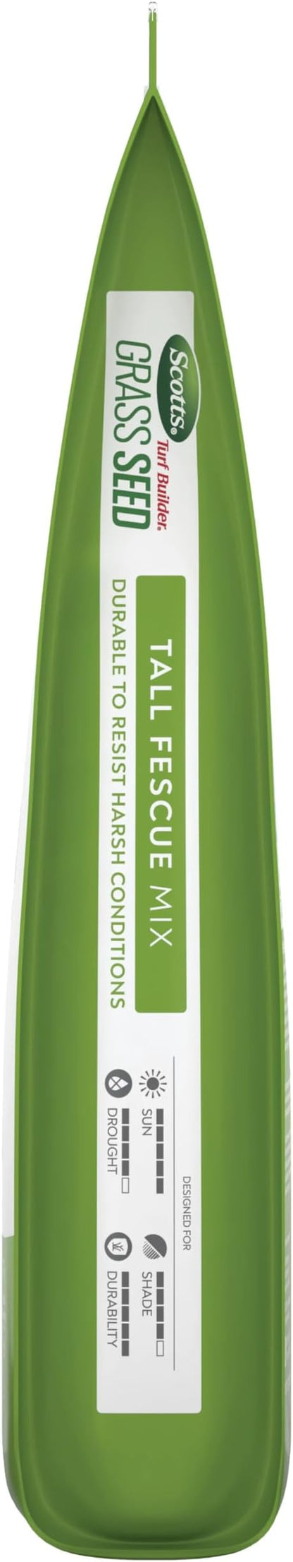 Scotts Turf Builder Grass Seed Tall Fescue Mix with Fertilizer and Soil Improver, Resists Harsh Conditions, 16 lbs.