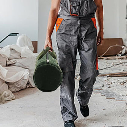 Tool Bag, Portable Multi-Purpose Canvas Tools Organizer, Heavy Duty Storage Handbag Tote Bag with Sturdy Bottom, Wide Mouth Tool Bags for Electricians, Carpenter(COLOR:Round, 45 x 20cm)