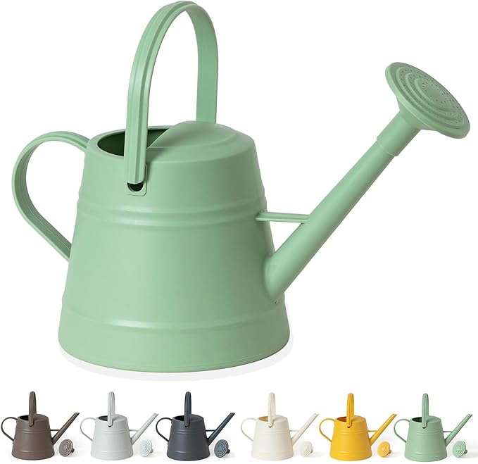 1 Gallon Watering Can for Plants, Watering Cans for Indoor&Outdoor Gardening, Water Can with Ergonomic Movable Handle (Green)