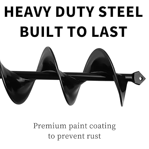 TCBWFY 3x24 Inch Auger Drill Bit for Planting - Easy Planter Garden Auger - Bulb & Bedding Plant Augers - Post Hole Digger for 3/8”Hex Drive Drill