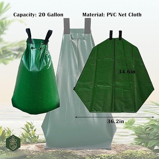 Gardenpal 3 Pack Tree Watering Bag, 20 Gallon Slow Release Watering Bag for Trees,Tree Watering Bags-Drip Irrigation Bag for Newly Planted or Established Trees