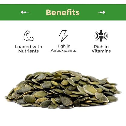 Sincerely Nuts - Raw Unsalted Shelled Pepitas Pumpkin Seeds | Healthy Antioxidant All Natural Snack Food or Toppings | Vegan, Kosher, Gluten Free Food | High in Protein | Bulk 2lb. Bag