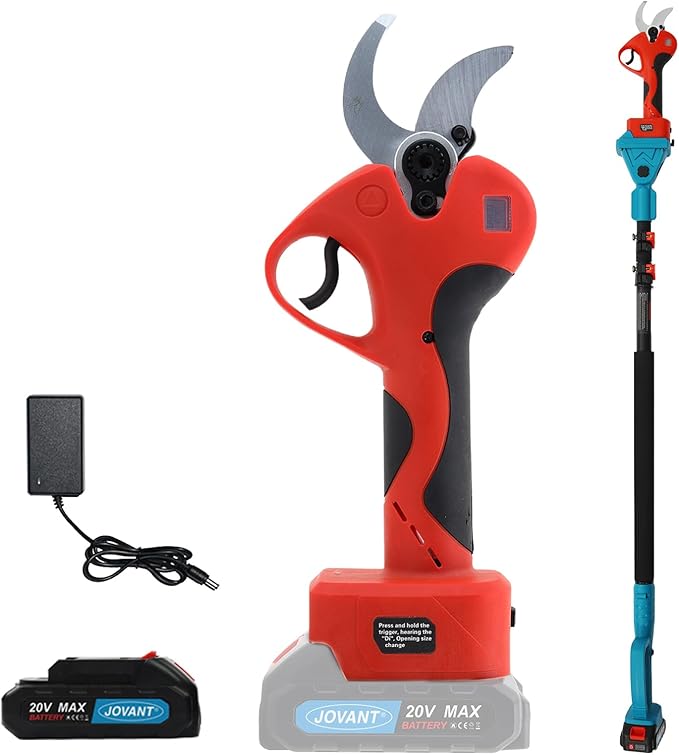 Pole Electric Pruning Shears with Portable Bag.Pole 1.6Inch Electric Pruner for Tree Trimming Pole Tree Trimmer with 1Pcs 2000mAh Batteries(Jovant)