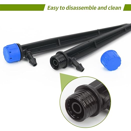 1/4 inch Drip Irrigation Emitters,100 Pcs Drip Emitters for 1/4" Irrigation Tubing Adjustable Water Flow Irrigation Drippers Drip Heads Drip Nozzles for Plants Garden Watering Raised Bed Potted Flower