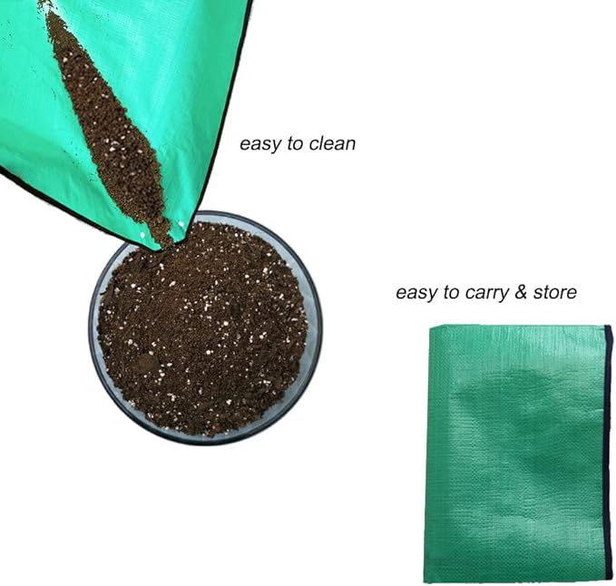 Foldable Plant Repotting Mat - Waterproof Indoor/Outdoor Gardening Mat - 26.8" x 26.8" (Green)