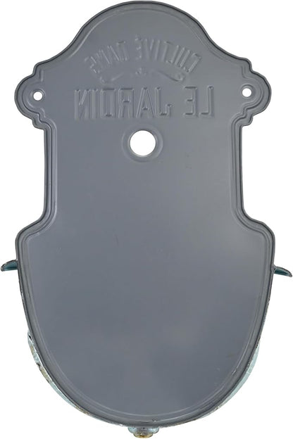 Vintage Style Cast Iron Wall Planter, Cultive Dans Le Jardin French Inspired Hanging Flower Pot, 27" Decoractive Retro Wall Mount Planter with Rustic Charm for Indoor Outdoor Garden Decor