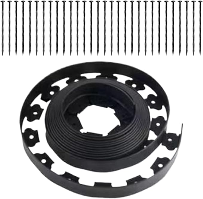 Landscaping Edging,Decorative Garden Fence Border - Border Edging for Lawn with 30 Spikes,for Flower Beds Yard Paver Playground Backyard Porch Landscaping