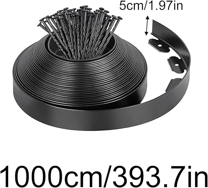 Landscaping Edging,Decorative Garden Fence Border - Border Edging for Lawn with 30 Spikes,for Flower Beds Yard Paver Playground Backyard Porch Landscaping