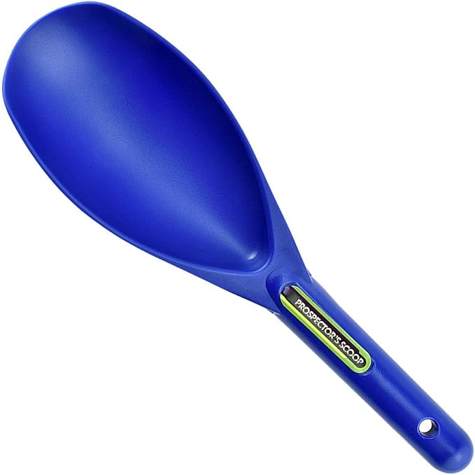 SE Blue Prospector's Scoop - 12.5" Heavy-Duty Plastic Tool for Metal Detecting, Gold Panning, Treasure Hunting, and Gardening