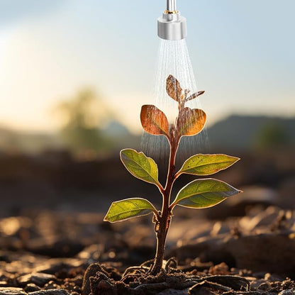 DOITOOL Watering Wand Heavy Duty, Metal Garden Hose Wand 18 Inches Long Hose Nozzle Sprayer with Flow Control for Watering Hanging Baskets and Shrubs (2000 Holes)