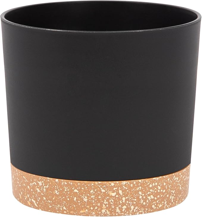 QCQHDU 8 inch Plant Pot, 2 Pack Planters for Indoor Plants with Drainage Holes & Saucer, Outdoor Flower Pots Home Garden Modern Decor