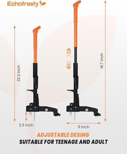 Weed Puller Tool - Adjustable 35"-46" Heavy Duty 4-Claw Stand-Up Weeder for Yard Weed Removal, Ergonomic Garden Tool with No Bending or Squatting Needed