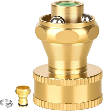 high pressure hose nozzle with connector - adjustable rotating brass spray nozzle for garden hose, terrace washing and vehicle cleaning(A set of nozzles)