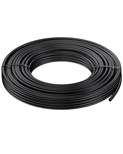 Pawfly 25 ft. 1/4" Drip Irrigation Tubing, Blank PE Distribution Tubing for Drip Irrigation System, Black Polyethylene Drip Line, Drip Irrigation Hose Roll for Garden Watering