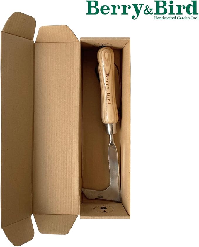 Berry&Bird Crack Weeder, Crevice Weeding Tool, 11.2" Stainless Steel Manual Weeder, L-Shaped Side-Walk Puller Spatula, Grass Cutter Knife, Weeding Sickle for Garden Lawn Yard Patio Terrace Paving Moss