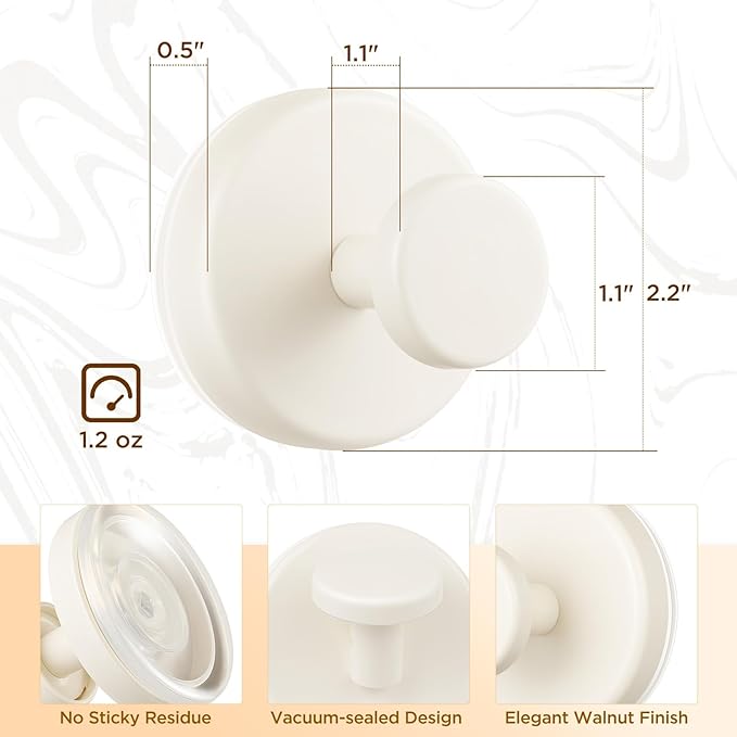 OUTXE Wreath Hanger for Front Door, Heavy Duty Suction Cup Reef Hook for Glass Window/Over Door, Christmas/Thanksgiving/Halloween/July 4th/Easter/Valentine/Winter/Fall/Summer/Spring (White, 2-Pack)