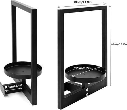 Metal Wall Plant Holder, Wall Planters for Indoor Plants, Heavy Duty Plant Wall Shelf, Vertical Space Saving - for Home, Office, Balcony(2 Pack)