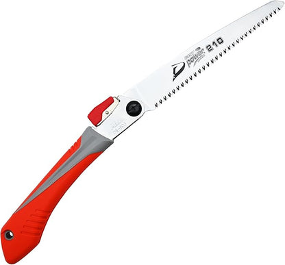 TONMA Folding Hand Saw [Made in Korea] 8" (210mm) Medium Teeth Small Pruning Hand Saw for Wood Cutting, Camping, Garden Woodworking, Japanese Craft Plating Impulse Hardened Stainless Blade
