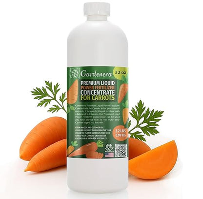 Liquid Power Carrot Fertilizer - Premium Liquid Plant Food for Carrots - Fast-Acting Concentrate for Growth, Strong Roots & High-Yield Harvest - 32 oz - Indoor & Outdoor Use